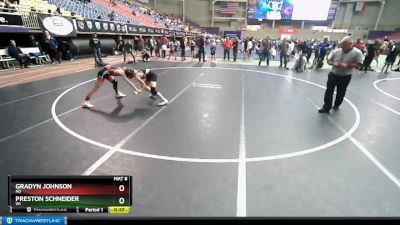 92 lbs Champ. Round 2 - Gradyn Johnson, ND vs Preston Schneider, WI