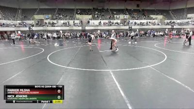 119 lbs Cons. Round 2 - Nick Jenkins, Kaukauna Grappling Ghosts vs Parker Mlsna, Sarbacker Wrestling Academy