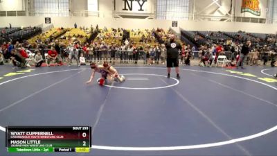 81 lbs Quarterfinal - Wyatt Cuppernell, Canandaigua Youth Wrestling Club vs Mason Little, Journeymen Wrestling Club