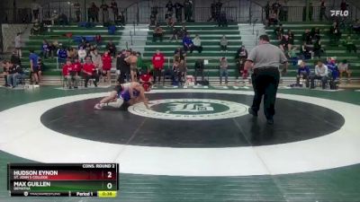 132 lbs Cons. Round 2 - Max Guillen, DeMatha vs Hudson Eynon, St. John`s College