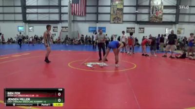 138 lbs Round 3 (3 Team) - Ben Fox, RIVER CITY WRESTLING CLUB vs Jensen Miller, EAST CAROLINA WRESTLING ACADEMY