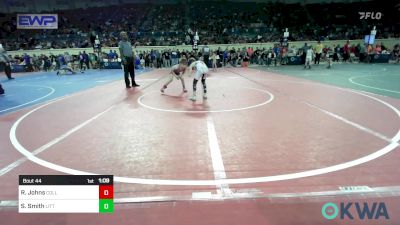 58 lbs Quarterfinal - Ryzen Johns, Collinsville Cardinal Youth Wrestling vs Sawyer Smith, Little Axe Takedown Club