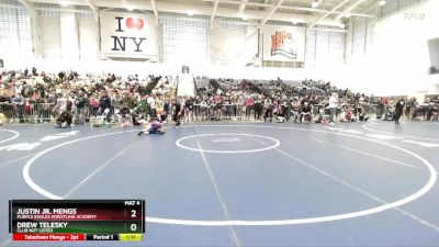 93 lbs Semifinal - Justin Jr. Mengs, Purple Eagles Wrestling Academy vs Drew Telesky, Club Not Listed