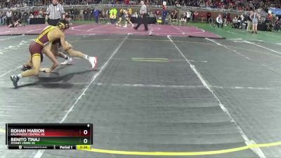 D1-113 lbs Cons. Round 1 - Rohan Marion, Kalamazoo Central HS vs Benito Tinaj, Stoney Creek HS