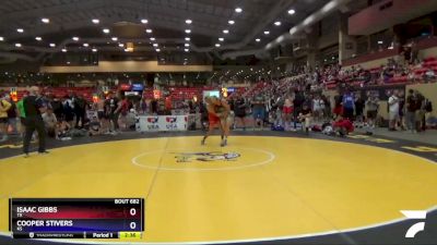 120 lbs Quarterfinal - Isaac Gibbs, TX vs Cooper Stivers, KS