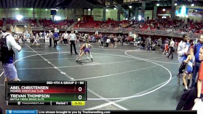 80 lbs Quarterfinal - Trevan Thompson, Battle Creek Brave Elite vs Abel Christensen, Pioneer Wrestling Club