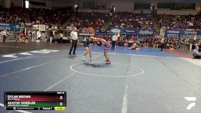 D 3 138 lbs Quarterfinal - Keaton Wheeler, Archbishop Hannan vs Dylan Brown, De La Salle