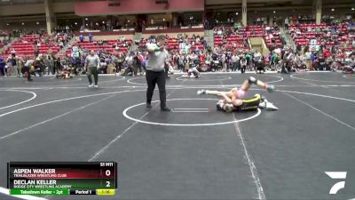 100 lbs Quarterfinal - Declan Keller, Dodge City Wrestling Academy vs Aspen Walker, Trailblazer Wrestling Club