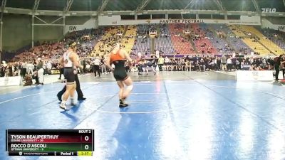 184 lbs Semis (4 Team) - Rocco D`Ascoli, Ottawa University vs Tyson Beauperthuy, Doane University