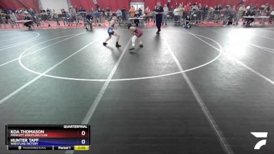 102 lbs Quarterfinal - Koa Thomason, Prescott Wrestling Club vs Hunter Taff, Wrestling Factory