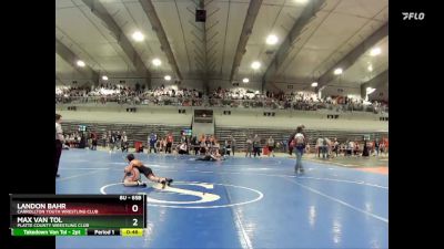 65B Cons. Round 2 - Max Van Tol, Platte County Wrestling Club vs Landon Bahr, Carrollton Youth Wrestling Club