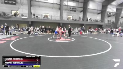 120 lbs Cons. Round 2 - Hunter Anderson, ID vs Armani Rodriguez, CA