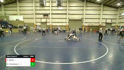 130 lbs Cons. Round 2 - Cougar Betts, Uintah Wrestling vs Kellen Cousineau, Black Fox Wrestling Academy