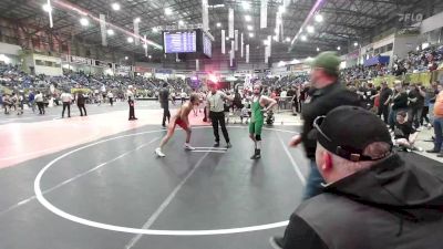 120 lbs Consi Of 8 #1 - Keegan Gustafson, Black Fox Wrestling Academy vs Nevan Manley, Greeley United