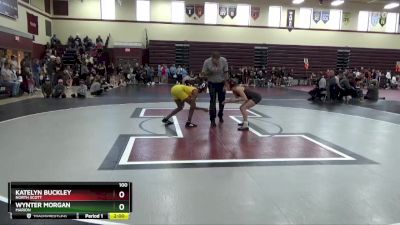 100 lbs Cons. Round 1 - Wynter Morgan, Marion vs Katelyn Buckley, North Scott