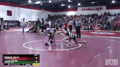 138 lbs Quarterfinal - Jacob Arvizo, Murrieta Mesa vs Michael Folch, Calvary Chapel SA