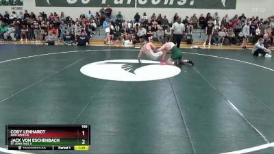 150 lbs Semifinal - Jack Von Eschenbach, St. John Paul II vs Cody Lenhardt, New Hope HS