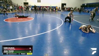 55 lbs Round 1 - Cora Klukas, Windy City Wrestlers vs Eden Young, Natrona Colts WC