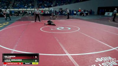 4A-126 lbs Champ. Round 1 - Kai Carson, La Grande vs Lukas Hernandez, Philomath