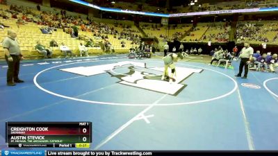 120 Class 2 lbs Cons. Round 2 - Austin Stevick, St. Michael The Archangel Catholic vs Creighton Cook, Savannah