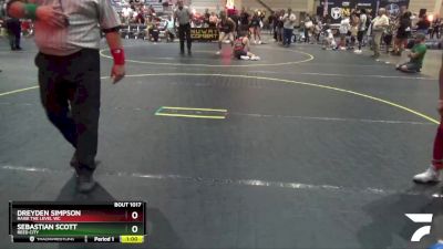 70 lbs Cons. Round 2 - Sebastian Scott, Reed City vs Dreyden Simpson, RAISE THE LEVEL WC