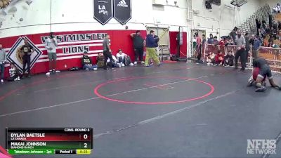 182 lbs Cons. Round 3 - Dylan Baetsle, La Canada vs Makai Johnson, Diamond Ranch