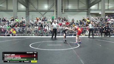 110 lbs Cons. Round 3 - Harrison Lorton, Southwest Timberwolves Wrestling Club vs Wyatt Linn, Columbus Wrestling Club