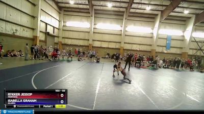 55 lbs Quarterfinal - Rykker Jessop, Montana vs Isabella Graham, Alaska