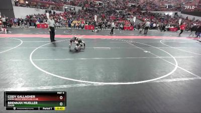 64 lbs Cons. Round 3 - Brennan Mueller, Edgar vs Cody Gallagher, Union Grove Wrestling Club