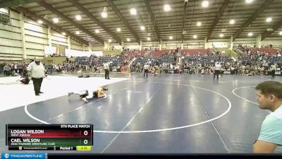 96 lbs 5th Place Match - Logan Wilson, West Jordan vs Cael Wilson, Zion Thunder Wrestling Club