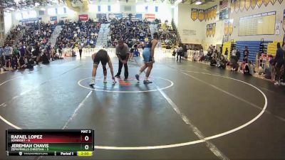 190 lbs Semifinals (8 Team) - Jeremiah Chavis, Zephyrhills Christian vs Rafael Lopez, Somerset