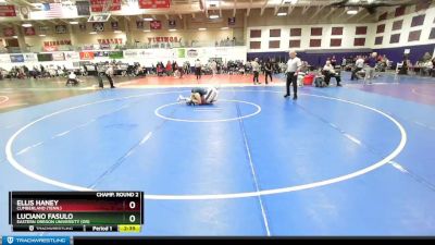 125 lbs Champ. Round 2 - Luciano Fasulo, Eastern Oregon University (OR) vs Ellis Haney, Cumberland (Tenn.)