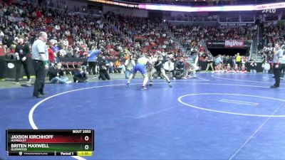 2A-144 lbs Champ. Round 1 - Briten Maxwell, Glenwood vs Jaxson Kirchhoff, Humboldt