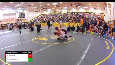 120 lbs 3rd Place Match - Christian Espinoza, Cerritos vs Santino Nonaca, San Clemente