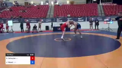 125 kg 7th Place - Samuel Schuyler, New York vs Jordan Wood, Lehigh Valley Wrestling Club