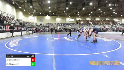 220 lbs Quarterfinal - Johnathan Gressett, FordDynasty Wrestling Club vs Mishael Mauck, Westview