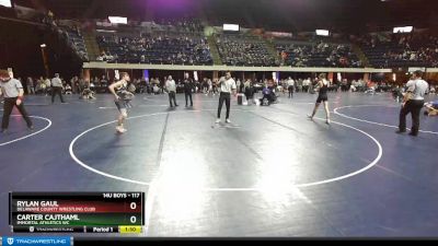 117 lbs Champ. Round 2 - Rylan Gaul, Delaware County Wrestling Club vs Carter Cajthaml, Immortal Athletics WC