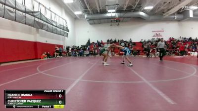 150 lbs Champ. Round 1 - Christofer Vazquez, Pueblo County vs Frankie Ibarra, Fort Lupton