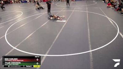 63 lbs Cons. Round 1 - Ben Carlsen, Centennial Youth Wrestling vs Tyler Swanson, Scott West Panthers