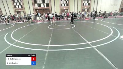 100 lbs Consi Of 4 - David DeFilippis, Nj vs Sawyer Wolfkiel, Pa