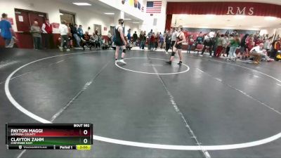 145 lbs Cons. Round 5 - Clayton Zahm, Cheyenne East vs Payton Maggi, Natrona County