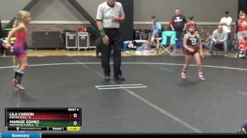 58 lbs Round 2 (4 Team) - Lila Carson, Badger Girls vs Markee Gomez, FEWTeamIA Purple