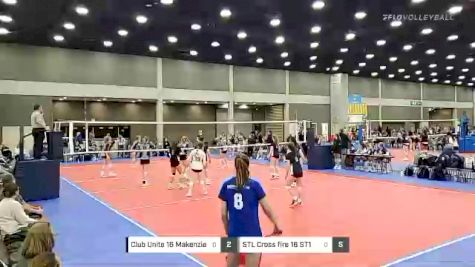 Club Unite 16 Makenzie vs STL Cross fire 16 ST1 - 2022 JVA World Challenge presented by Nike - Expo Only