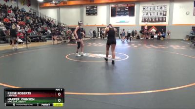 125 lbs Semifinal - Reese Roberts, Linn-Mar vs Harper Johnson, Iowa City, Liberty