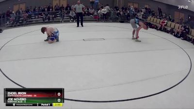 160 lbs Round 1 (8 Team) - Zhoel Irion, South Dakota Lightning vs Joe Novero, Nebraska Blue