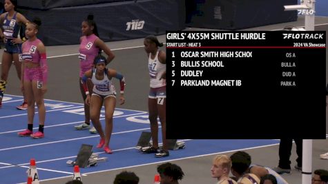 High School Girls' Shuttle Hurdle Relay 4x55, Finals 3