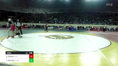 128 lbs Round Of 32 - Sarah Rollow, Fort Gibson Youth Wrestling vs Za'karia Mcclain, Shawnee Middle School