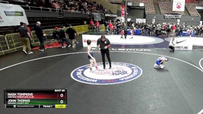 77 lbs Champ. Round 1 - John Thomas, Orange County RTC vs Nash Tompkins, Siskiyou Wrestling Club