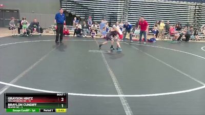 56 lbs Round 1 (4 Team) - Grayson Hintz, Williamsburg WC vs Braylon Cundiff, Reaper WC