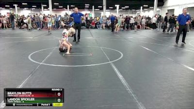 76 lbs Round 3 (8 Team) - Landon Spickler, Terps Xpress vs Braylon Butts, Terps East Coast Elite